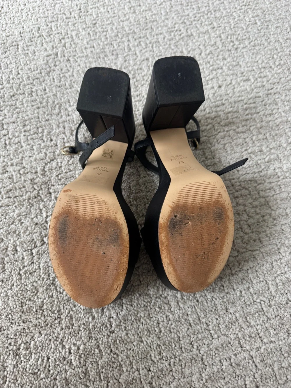 Stuart Weitzman Dancer mid block platform sandal